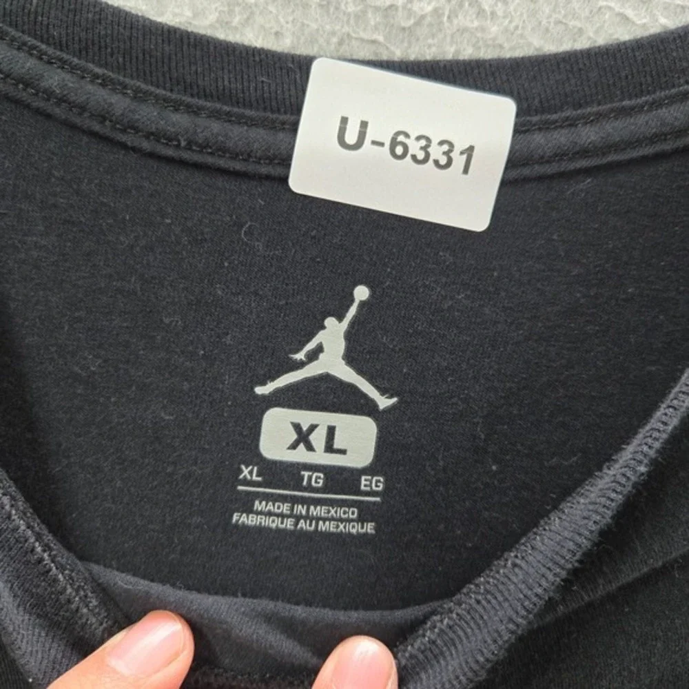 Air Jordan Men Shirt XL Black‎ Logo Never Sleep Short Sleeve Tee